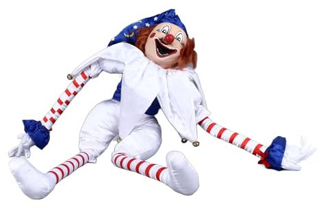 OPPWONG Gruselige Puppe, Clown-Puppe, Gruseliges Aussehen, Gruselige Puppe mit Sorgfältiger Naht für Aktivitäten Zum Thema Horror