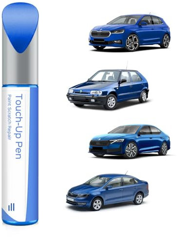 PARTS4EV 8X8X/ F5W Race Blau Metallic Lackstift Kompatibel mit Skoda Exakte Übereinstimmung für Chips und Kratzer