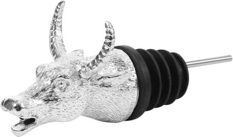 BESPORTBLE 1pc Bull Head Guide Dispenser Machine Bottle Opener Electric Corker Stopper Mug Rapid Decanter Chiller Spout Stag Jar Rack Cooler Ox Zinc Alloy Silver