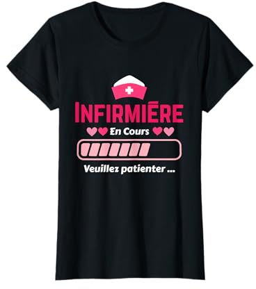 Future Infirmière Étudiante Fille En Cours Cadeau Infirmiere T-Shirt