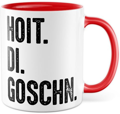 Tasse Österreich Geschenk Hoit. Di. Goschn., Kaffeetasse Austria Dialekt Humor Witzig Kollege Kollegin Arbeit, Geschenkidee Büro Kaffee Office Becher Freund Freundin Team Kaffee-Becher