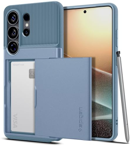 Spigen Slim Armor CS für Samsung Galaxy S26 Ultra -Light Blue | Kompatibel mit MagSafe, Eingebautes Kartenfach, Military-Grade Schutz