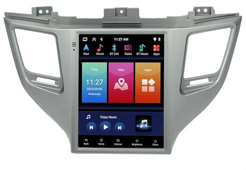 9.7 Pulgadas Doble DIN Android 15 Radio de Coche para Hyundai Tucson 3 2014-2018 con CarPlay Cámara de Respaldo Controles del Volante GPS Navi Enlace al Espejo(G5 2G+32G)