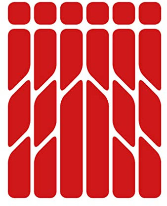 Riesel Design - „re:flex everywhere“ Fahrrad Reflektoren, Aufkleber Fahrrad, reflektierende Sticker für Fahrräder oder Kinderwagen/reflection Bike Sticker für mehr Sicherheit - red