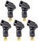 Universal Microphone Clip Holder with Nut Adapters 5/8 to 3/8,Black,5 Pack