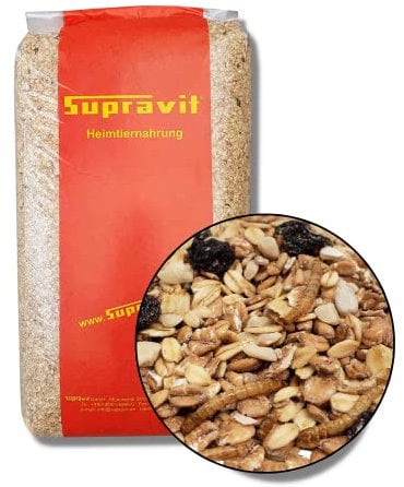 Supravit Spatzenfutter und Sperlingsfutter 25kg | Vogelfutter mit Mehlwürmern | Energie und Proteinreiches Wildvogelfutter Ganzjahresfutter…