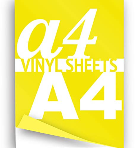 JasonCarlMorgan JCM Graphics A4 Iron On Vinyl 10 Sheets, Neon Yellow