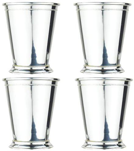 Prince of Scots 100% Pure Copper Mint Julep Cup with Pure Silver Plate (Set of 4)