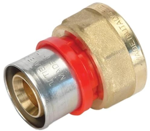 Raccordo press diritto F Compact 20x2,0mm - 1/2mm per tubo multistrato a pressare