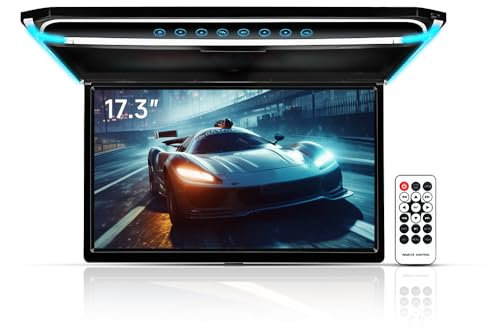 17.3 pollice Auto Overhead Flip Down Monitor Display 1080P Video HD Digitale TFT Ampio Schermo Ultra-Sottile Montato Tetto Player HDMI IR FM USB SD