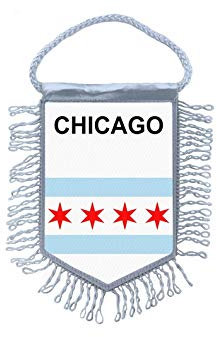 Akachafactory Wimpel mini Flagge Fahne flaggen miniflagge usa Chicago