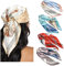 WELROG 100%-Polyester Damen Bandana Halstuch Damen - 4 PCs Kopftuch Vierecktuch Satin Mädchen (Set #1