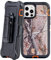 WallSkiN Turtle Series Belt Clip Cases for iPhone 12 Pro Max (6.7”), 3-Layer Full Body Life-Time Protective Cover & Holster & Kickstand & Shock, Drop, Dust Proof - Camouflage/Orange