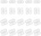 APUXON Blinds Cord Clips 20pcs Clear Plastic Connectors for Roller, Roman & Vertical Blinds