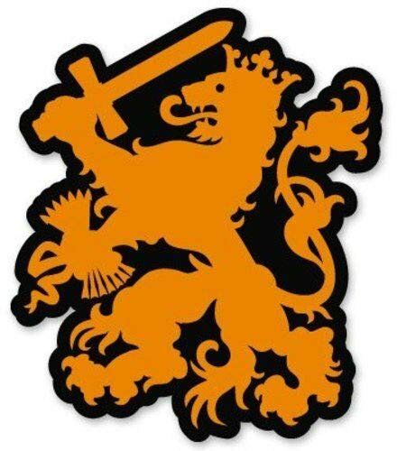 15cm! Klebe-Folie Wetterfest Made-IN-Germany Holländischer Löwe Niederlande L968 UV&Waschanlagenfest Auto-Aufkleber Sticker Decal