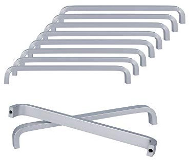 SPDYCESS 10 Stück Aluminiumlegierung Schrank Griff Türgriff Möbelgriffe Zieht Griffe für Kleiderschrank Kommode Schubladengriffe Möbel Türklinken(Bohrlochabstand 128mm)