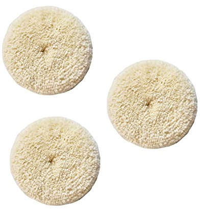 Sisha Woll-Polierpads, 3 Stück, 17,8 cm große Polierpads mit Haken und Schlaufe auf der Rückseite für Verbindungen, Schneiden und Polieren, 100 % natürliche Wolle, dick und aggressiv