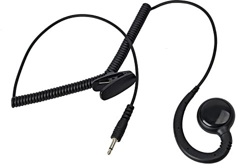 HYS 2,5 mm Empfänger/Hören nur Hörmuschel 1-Draht C-förmig Schwenk-Headset für 2,5 mm Audio-Transceiver/Radio-Schulter-Lautsprecher-Mikrofone