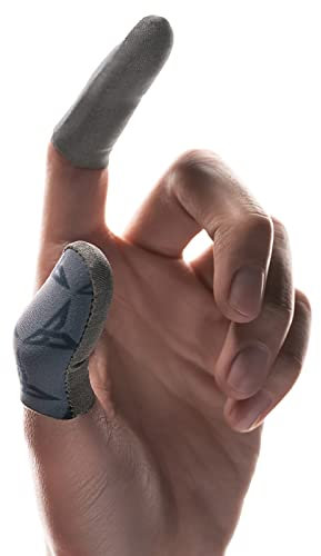 MODJUEGO Ultra-Thin Gaming Thumb Finger Sleeve Finger Gloves for PUBG Mobile Game Accessories High Sensitive Sweat-Proof (Superconducting Silver)