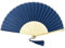 FANSOF.FANS Fabric Handheld Folding Hand Fan With a Tassel Grade A Bamboo Ribs for Women Girls Summer Party Event Favour Birthday Wedding Souvenir Gift (Navy Blue)
