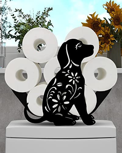 Niedlicher Katzen-Toilettenpapierhalter, Ständer, Dekoration, Metall, dekoratives Badezimmer, Toilettenpapier, Aufbewahrung für 8 Rollen, Badezimmer, Taschentuchhalter, Toilettenpapier-Organizer