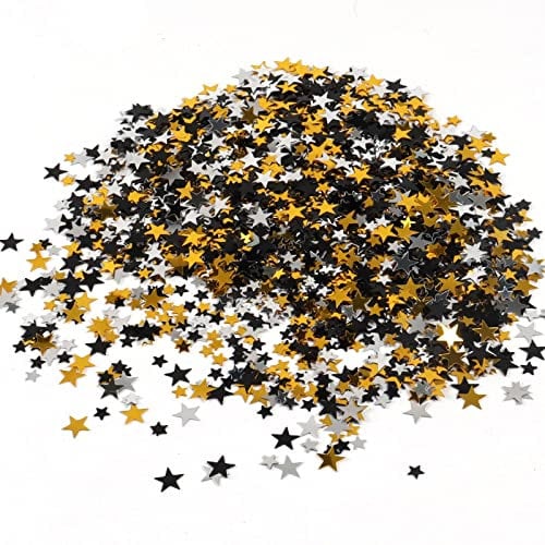 IOPJLK 4 Stück Mini Stern Pailletten Konfetti Beutel 60g, Harz Pailletten für Geburtstagsfeiern Dekoration, Nail Art, Basteln, Hochzeit Parteien (Mehrfarben)