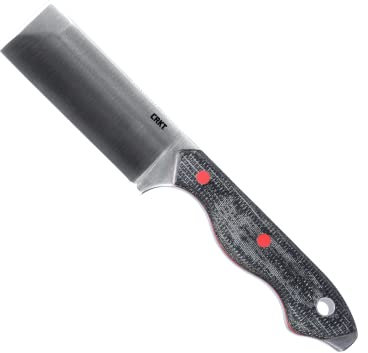 CRKT Coltello Razel Everyday Carry Plain Edge, lama in acciaio D2, manico in fibra di resina con fodero per il trasporto 4037, argento/nero
