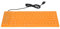Teclado para Juegos Plegable Silencioso, Teclado USB con Cable de 85 Teclas, Teclado de Silicona Suave Resistente Al Agua y Al Polvo para PC Portátiles, Plug and (Naranja)