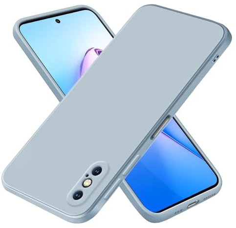 EASSGU Custodia per iPhone X/iPhone Xs (5.8 Inches), Cover Morbida in Silicone TPU - Blu fumo