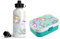 wolga-kreativ Set personalisierte Mepal Campus Kinder Brotdose und Trinkflasche für Mädchen Meerjungfrau Schildkröte Lunchbox mit Fächern und Unterteilung für Schule und Kindergarten