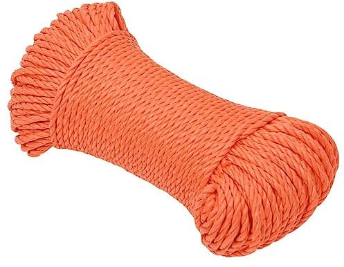 vidaXL Arbeitsseil Bodenarbeitsseil Arbeitsleine Mehrzweckleine Seil Bootsleine Allzweckseil Schnur Tau Leine Gedreht Orange 8mm 100m Polypropylen