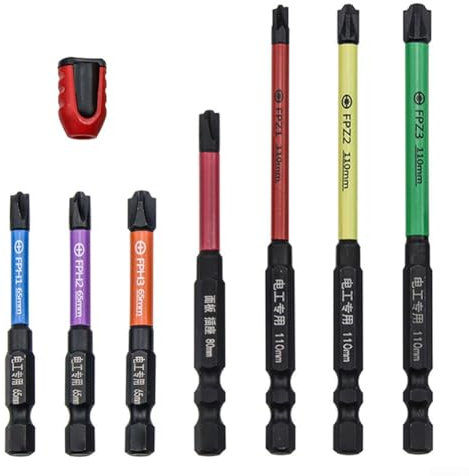HEIBTENY Punta de destornillador Phillips magnética especial para electricista FPH FPZ 65 – 110 mm