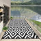 ASAB Outdoor Rug 150x250cm for Patio Waterproof Garden Rug Reversible Reusable UV Resistant Foldable Plastic Garden Mat Outdoor Carpet Easy to Clean Woven Plastic Straw Decking Rug for Picnic Backyard