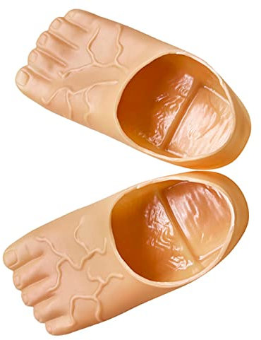Vaguelly Große Fuß-Hausschuhe Kostüm Requisiten Für Partys Realistische Barfuß Slipper Für Halloween Und Cosplay Langlebig Und Wiederverwendbar Für Lustige Anlässe