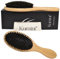 kumini Haarbürste mit Wildschweinborsten, Bürste für Damen Herren Kinder, Bambusholz, Naturborsten für dünnes, natürliches und feines Haar, Verbesserung der Haartextur, Glanzpflege der Haare