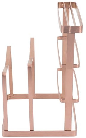 Chopping Board Organizer, Rustproof Chopping Board Organizer, Stainless Steel Stand Holder for Kitchen (Rose Gold)