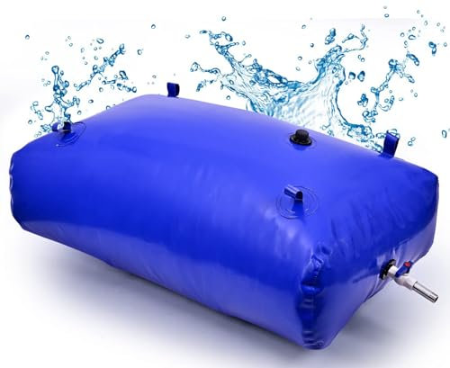 Wasserspeicherblase Emergency Water Storage Bag Domestic Water Drought Resistance Farm - Blue Water Bladder Tanks Collapsible Portable, Plastic Water Storage Barrel Soft, 100 200 300 400 500 600 800 1