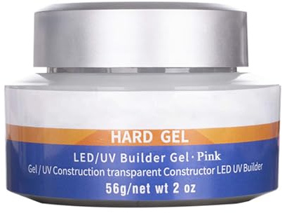 NLFOX Pink Builder Gel for Nails - Builder Nail Gel UV/LED Nail Base - Solid Builder Gel for Nails Strengthener Nails Extension Nails Art - Hard Gel Use with Nail Forms DIY Nail Home