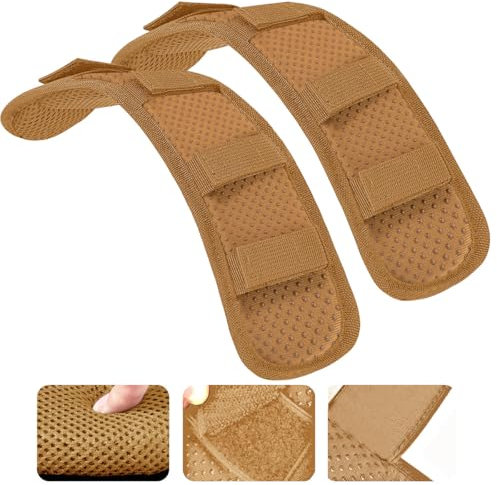 ZINZ 2-Pack Universal-Schulterpolster mit ultradickem Kissen für Taschen, Gepäck, Umhängetaschen, außerdem lang, rutschfest und atmungsaktiv,Khaki