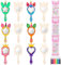 taonganui 12 Stück Einhorn Spiegel Basteln, Holz Einhorn Spiege Holzspiegel Zum Bemalen Mini Handspiegel mit Griff für Mädchen Bastelset Mitgebsel Geschenk Party