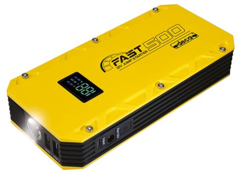 Crisalide®- Avviatore D'Emergenza E Powerbank con Batteria al Litio da 12V, 3000mAh, Avviamento Auto, Furgoni, lampada LED SOS.