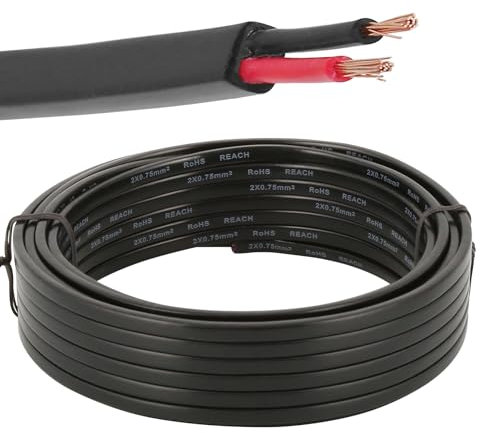 ETUKER 2 Pin Trailer Cable 10M 2x0.75mm² Trailer Cable 2Core Automotive Wire Cable