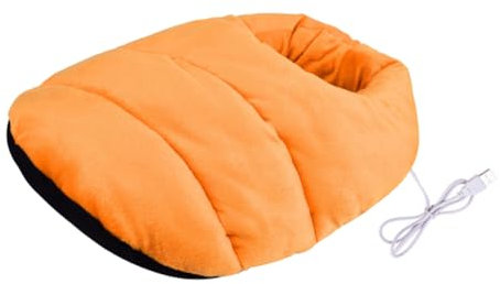 Hoement 1stück Usb Fußwärmer Für Winter Beheizbare Hausschuhe Mit Usb- Komfortabel Und Warm Für Zuhause Und Büro Orange