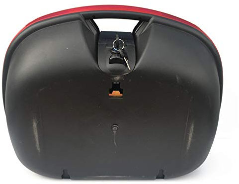 Motorradkoffer, universeller Motorradkoffer, Motorrad-Touren-Heckbox, Tour-Pack, Heckbox, Gepäck für Harley Road Glide, Honda Yamaha Cruiser, 50 cm x 38 cm x 28 cm