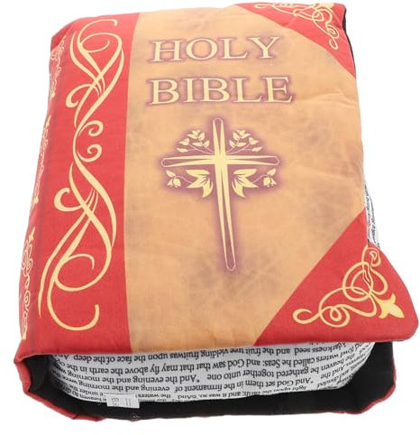TOYANDONA Kreatives Bibelkissen Kissen in Buchform Gefülltes Bibelbuch Jesus-plüschspielzeug-Puppen Plüsch-buchspielzeug Heiliges Bibelkissen Plüsch Stofftier Spielzeug Plüsch Kissen