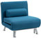 HOMCOM Linen Chair Bed, 3-in-1 Convertible Sleeper Chair with Adjustable Backrest, Pillow, for Living Room, Bedroom, Blue