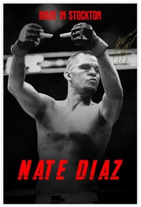 zxjwcm Nate Diaz Poster auf Leinwand, Schlafzimmer, Dekoration, Landschaft, Büro, Raumdekoration, Geschenk, ungerahmt: 60 x 90 cm