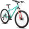 Hiland 26 Inch Mountain Bike for Women Girl, 21 Speed Aluminum Frame MTB with Lock-Out Suspension Fork, Adult Ladies Womens Bike Mens Bicycle, Mint Green
