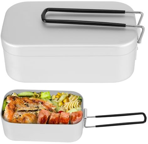 Stainless Steel Lunch Box - 800ml Metal Bento Box for Adults, Kids, Leakproof Sandwich Box Food Containers, Eco-Friendly & BPA Free, Salad & Sandwich Box for Office and School(not Microwaves-Safe)