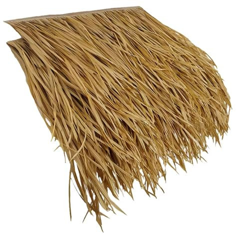 GQZJY Techo de Paja para Bar Tiki, Techo de Paja Artificial, Paja Decorativa Palma de Paja para jardín al Aire Libre, decoración de mesas Hawaianas, terrazas y cercas(Size:8 Pieces,Color:d)